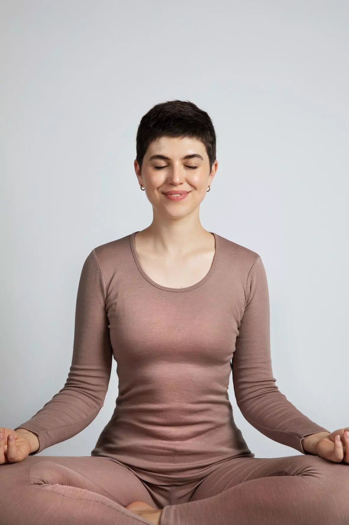 Maglietta manica lunga donna Lana e Seta L 42-44